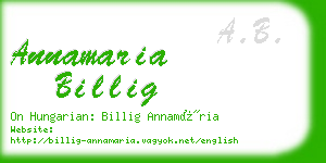 annamaria billig business card